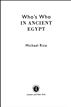 Who's Who in Ancient Egypt