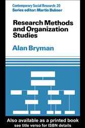 Research Methods and Organization Studies