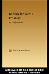 Rhetoric in Cicero's Pro Balbo