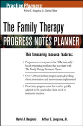 The Family Therapy Progress Notes Planner