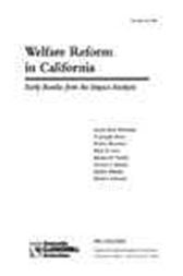 Welfare Reform in California