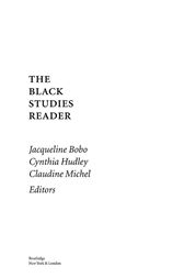 Black Studies Reader