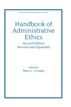 Handbook of Administrative Ethics