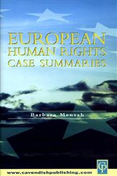 European Human Rights Case Summaries cover