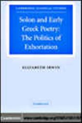 Solon and Early Greek Poetry