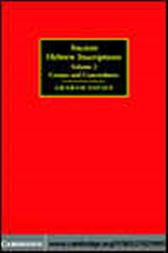 Ancient Hebrew Inscriptions: Volume 2