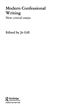 Modern Confessional Writing