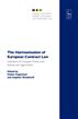 The Harmonisation of European Contract Law