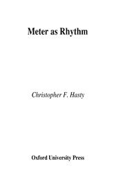 Meter As Rhythm