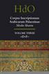 Corpus Inscriptionum Arabicarum Palaestinae, Volume Three