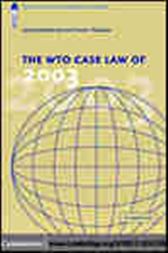 The WTO Case Law of 2003