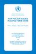Key Policy Issues in Long Term Care