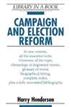 Campaign and Election Reform