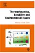 Thermodynamics, Solubility and Environmental Issues