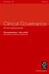 Clinical governance - early studies