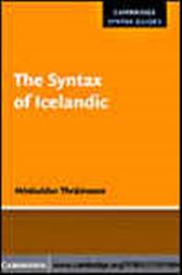 The Syntax of Icelandic