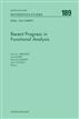 Recent Progress in Functional Analysis