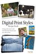 Digital Print Styles Recipe Book
