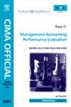 Management Accounting Performance Evaluation