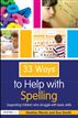 33 Ways to Help with Spelling