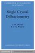 Single Crystal Diffractomety