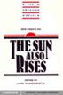 New Essays on The Sun Also Rises