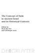 The Concept of Exile in Ancient Israel and its Historical Contexts