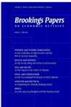 Brookings Papers on Economic Activity: Fall 2010