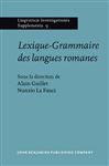 Lexique-grammaire Des Langues Romanes