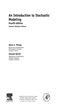 An Introduction to Stochastic Modeling, Student Solutions Manual (e-only)