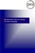 Developments in Barrier Coatings for Plastic Packaging