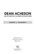 Dean Acheson and the Creation of an American World Order