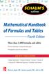 Schaums Outline of Mathematical Handbook of Formulas and Tables 4/E