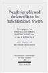 Pseudepigraphie und Verfasserfiktion in frühchristlichen Briefen