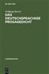 Das deutschsprachige Prosagedicht