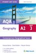 AQA A2 Geography Student Unit Guide: Unit 3 Contemporary Geographical Issues