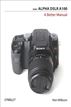 Sony Alpha DSLR A100: A Better Manual