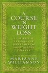 A Course In Weight Loss, green cover with title and fancy gold lace border