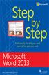 Microsoft Word 2013 Step by Step