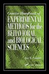 Concise Handbook of Experimental Methods for the Behavioral and Biological Sciences