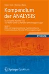Kompendium der ANALYSIS - Ein kompletter Bachelor-Kurs von Reellen Zahlen zu Partiellen Differentialgleichungen: Band 2: Maß- und Integrationstheorie, ... Partielle Differentialgleichungen