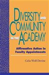 Diversity and Community in the Academy - Wolf-Devine, Celia