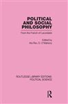 Political and Social Philosophy (Routledge Library Editions: Political Science Volume 30) - O'Mahony, D.