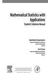 Student Solutions Manual, Mathematical Statistics with Applications - Tsokos, Chris P.; Ramachandran, K.M.
