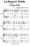 La Donna E Mobile Easiest Piano Sheet Music - Verdi, Guiseppe